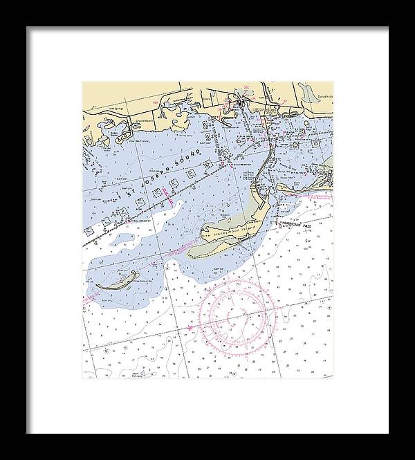 St Joseph Sound-florida Nautical Chart - Framed Print