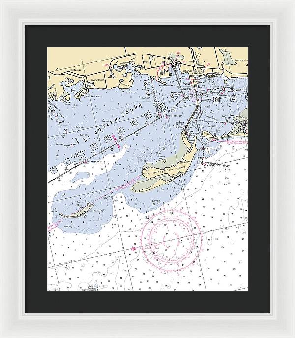 St Joseph Sound-florida Nautical Chart - Framed Print