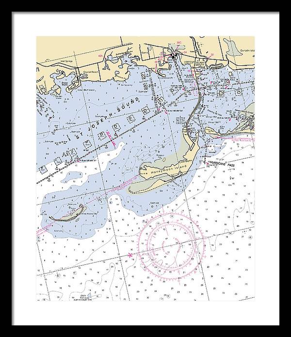 St Joseph Sound-florida Nautical Chart - Framed Print