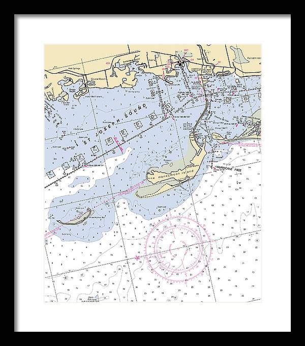 St Joseph Sound-florida Nautical Chart - Framed Print