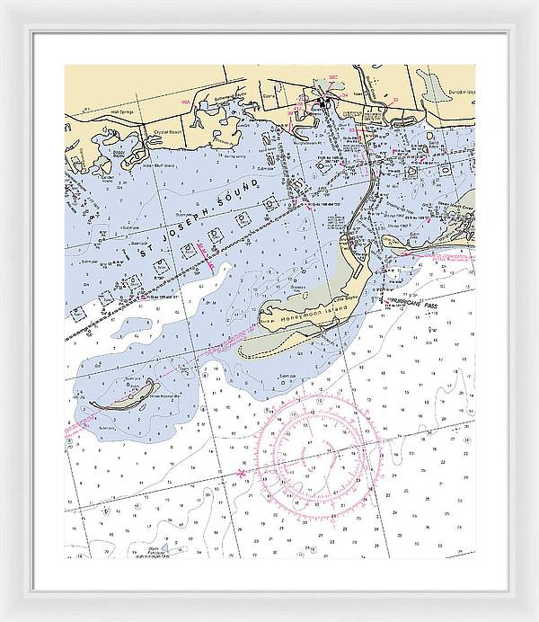 St Joseph Sound-florida Nautical Chart - Framed Print