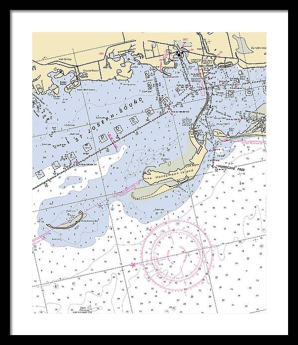 St Joseph Sound-florida Nautical Chart - Framed Print