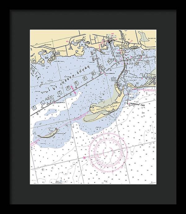 St Joseph Sound-florida Nautical Chart - Framed Print