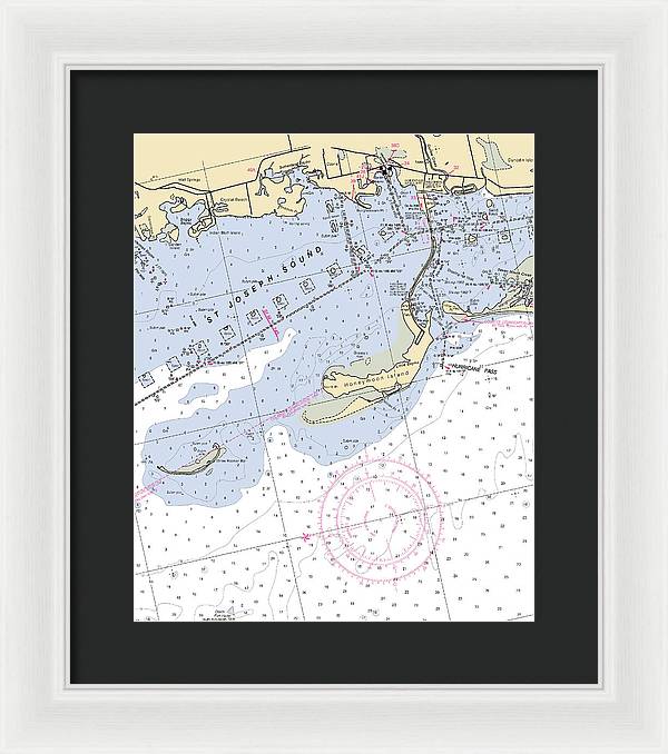 St Joseph Sound-florida Nautical Chart - Framed Print