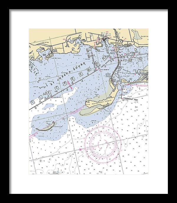 St Joseph Sound-florida Nautical Chart - Framed Print