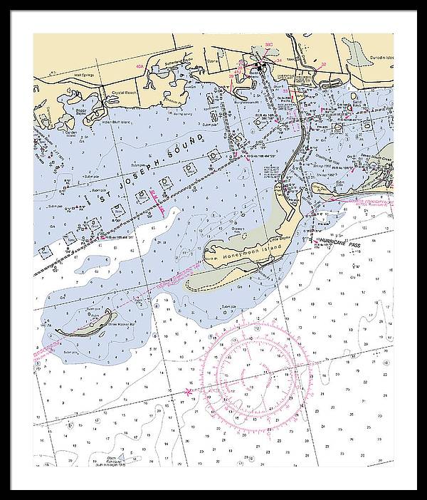 St Joseph Sound-florida Nautical Chart - Framed Print