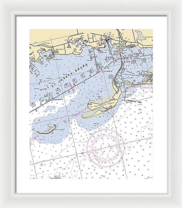 St Joseph Sound-florida Nautical Chart - Framed Print