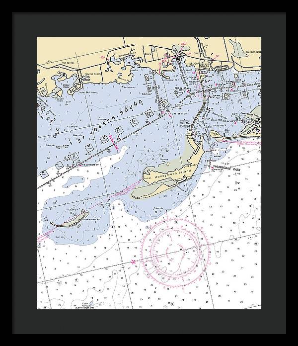 St Joseph Sound-florida Nautical Chart - Framed Print