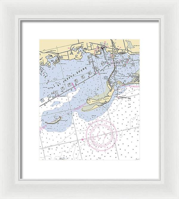 St Joseph Sound-florida Nautical Chart - Framed Print