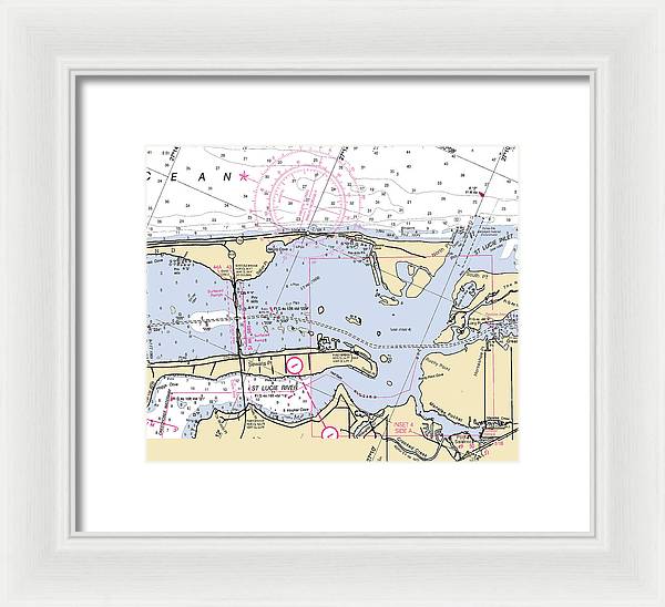 St-lucie-inlet -florida Nautical Chart _v6 - Framed Print