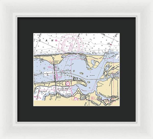 St-lucie-inlet -florida Nautical Chart _v6 - Framed Print