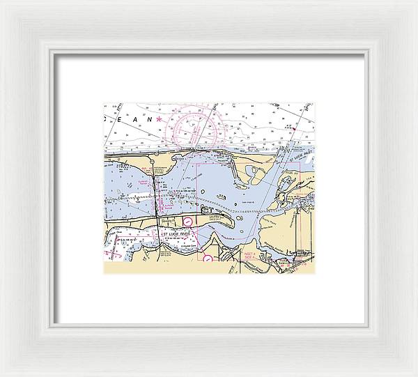 St-lucie-inlet -florida Nautical Chart _v6 - Framed Print