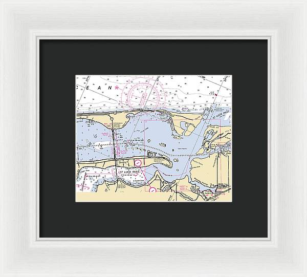 St-lucie-inlet -florida Nautical Chart _v6 - Framed Print