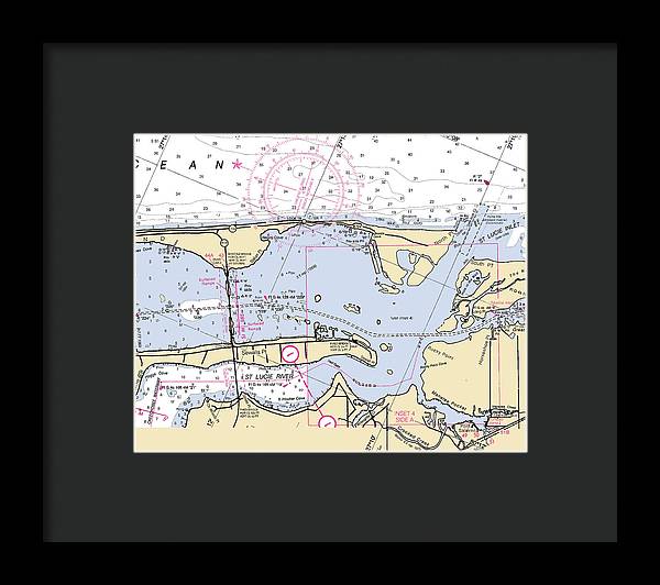 St-lucie-inlet -florida Nautical Chart _v6 - Framed Print