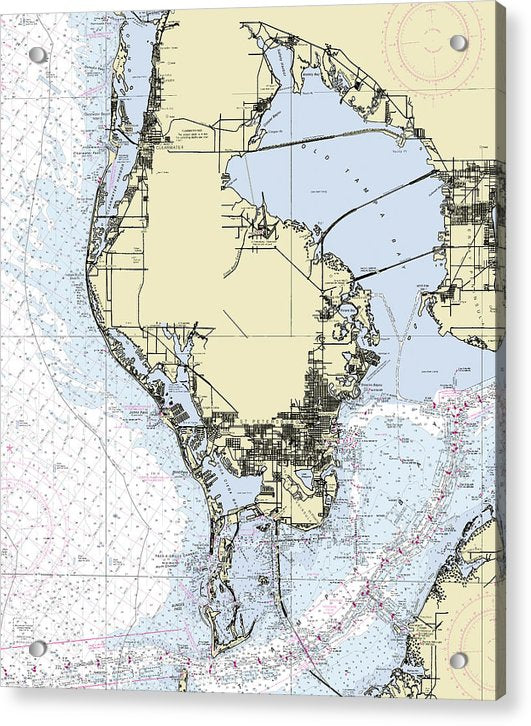 St Petersburg Florida Nautical Chart - Acrylic Print