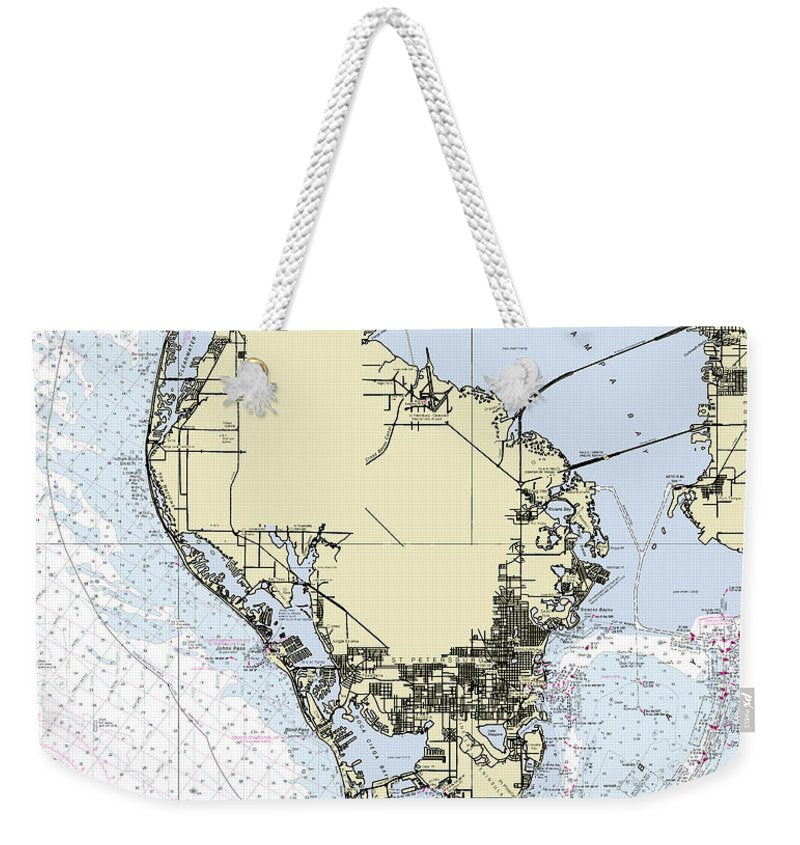 St Petersburg Florida Nautical Chart - Weekender Tote Bag