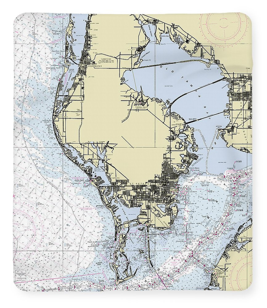 St Petersburg Florida Nautical Chart - Blanket