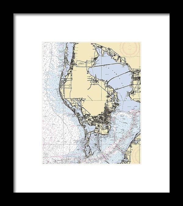 A beuatiful Framed Print of the St-Petersburg -Florida Nautical Chart _V6 by SeaKoast