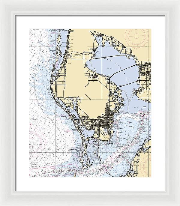 St-petersburg -florida Nautical Chart _v6 - Framed Print