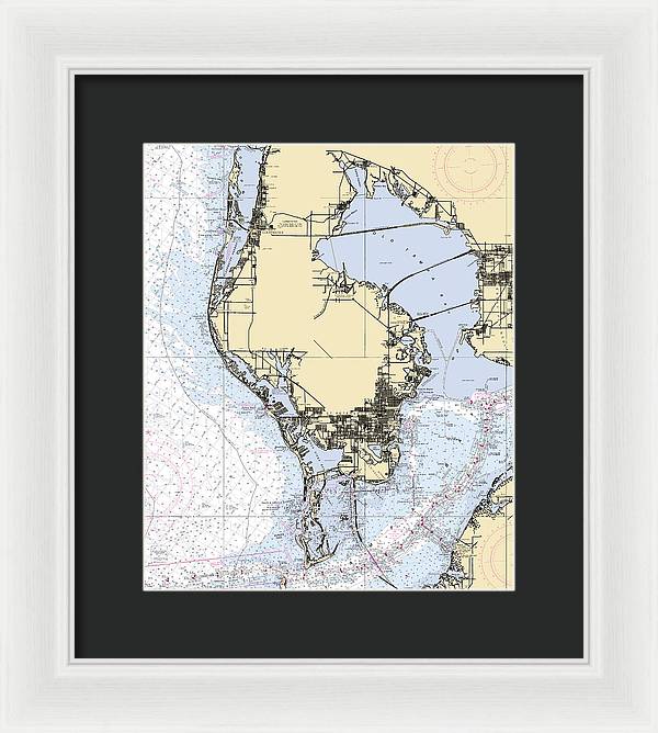 St-petersburg -florida Nautical Chart _v6 - Framed Print