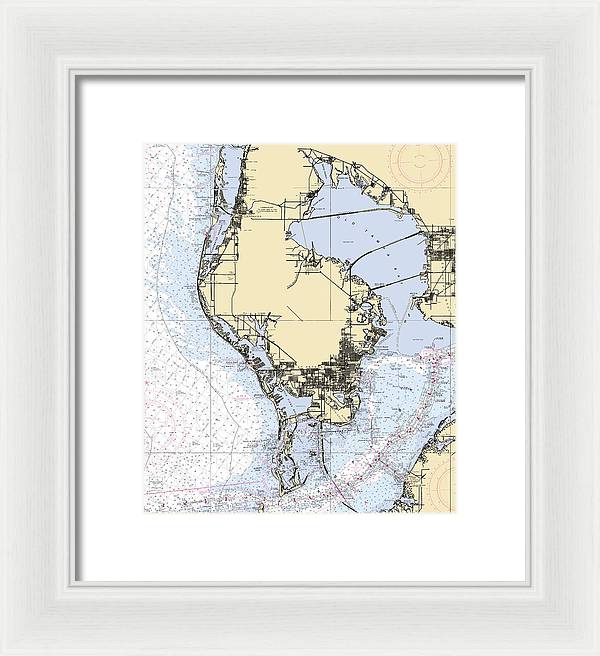 St-petersburg -florida Nautical Chart _v6 - Framed Print