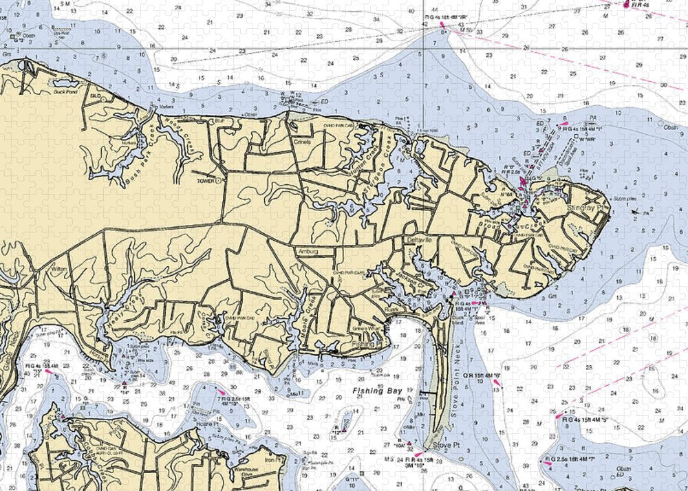 Stingray Point Virginia Nautical Chart Puzzle SeaKoast