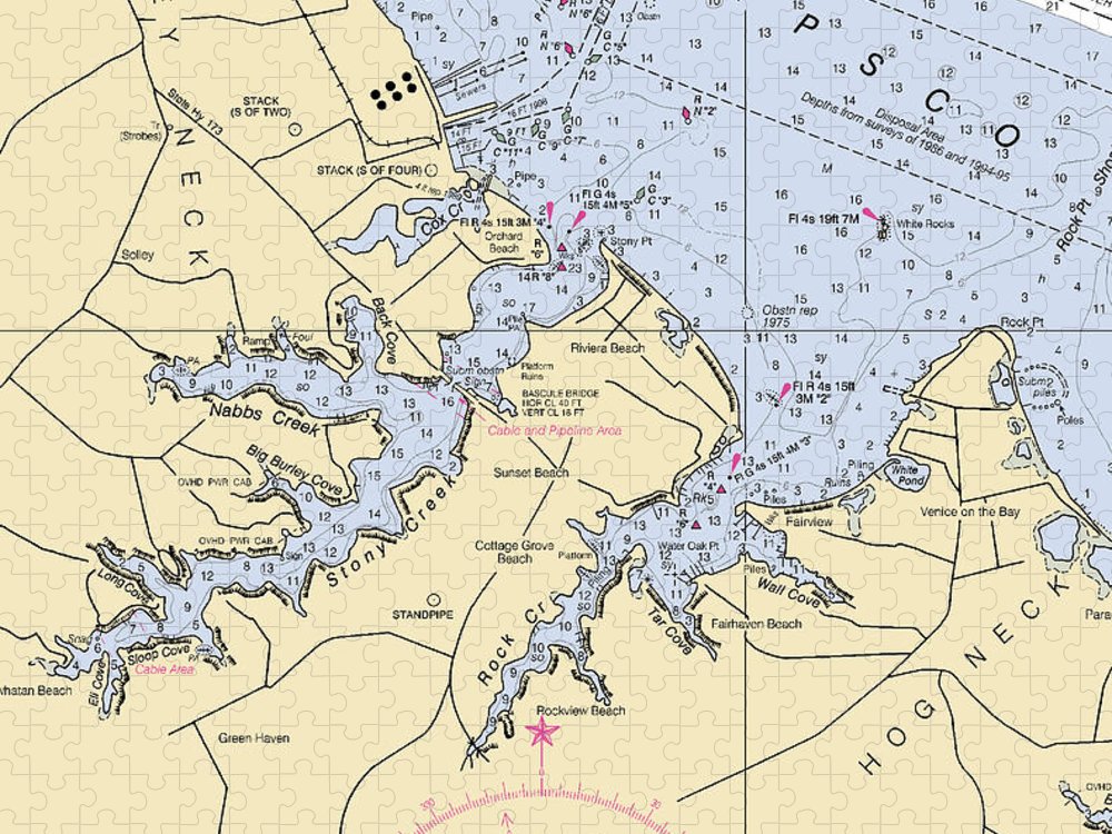 Stoney Creek Maryland Nautical Chart Puzzle