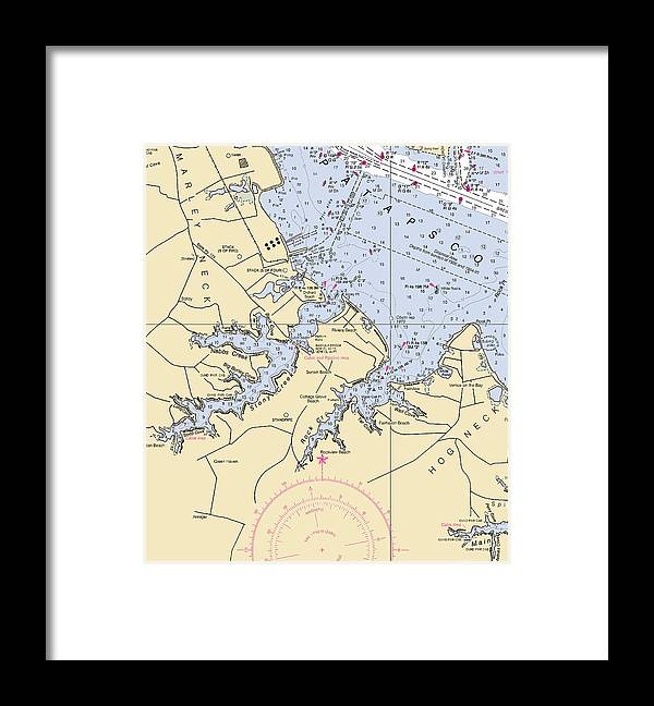 A beuatiful Framed Print of the Stoney Creek-Maryland Nautical Chart by SeaKoast