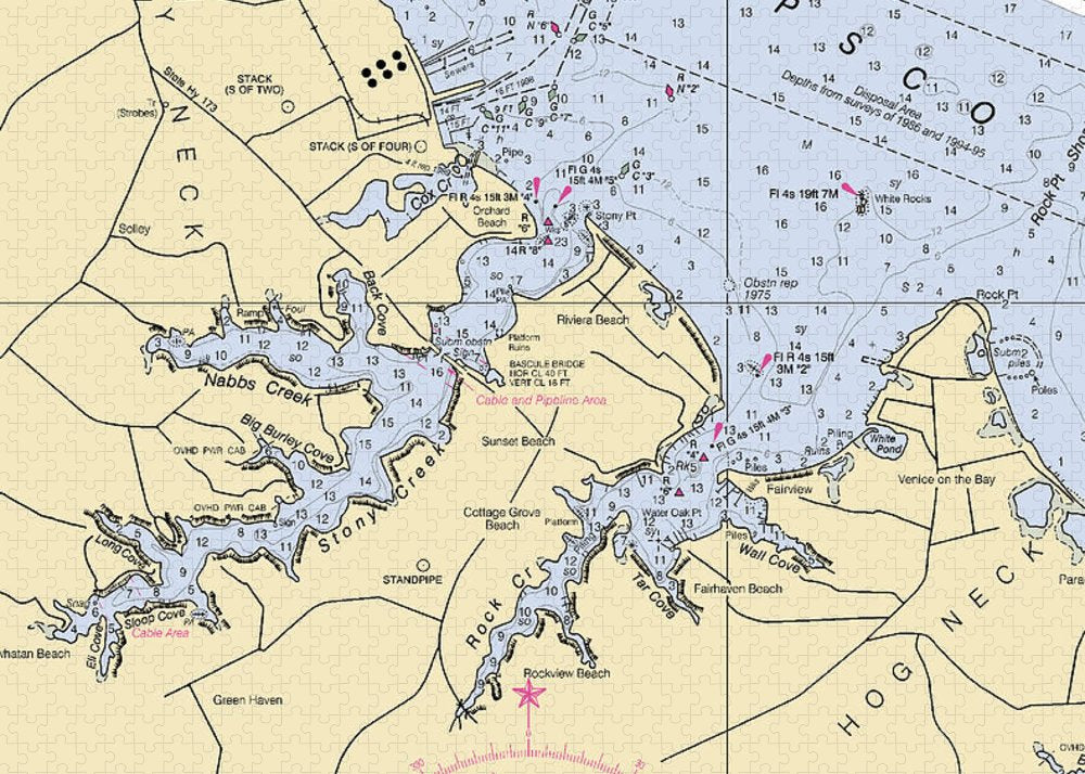 Stoney Creek-maryland Nautical Chart - Puzzle