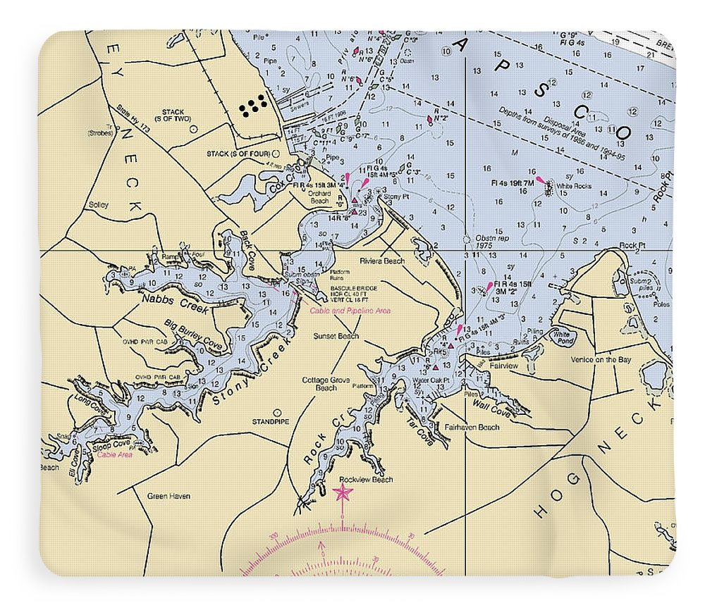 Stoney Creek-maryland Nautical Chart - Blanket