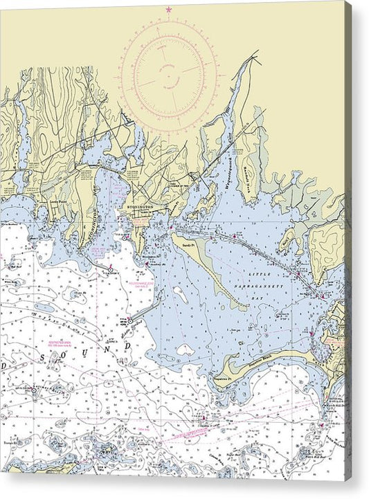 Stonington Connecticut Nautical Chart  Acrylic Print