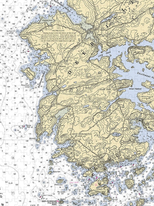 Stonington Maine Nautical Chart Puzzle