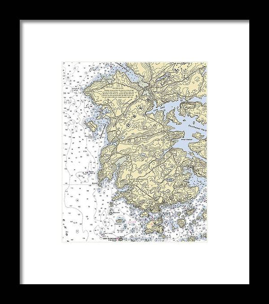 A beuatiful Framed Print of the Stonington-Maine Nautical Chart by SeaKoast