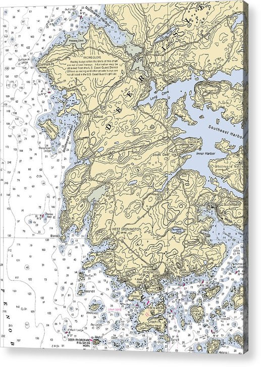 Stonington-Maine Nautical Chart  Acrylic Print