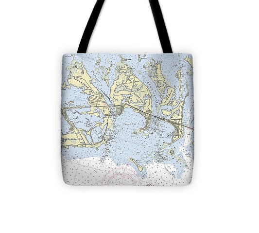 Sugarloaf Key Cudjoe Florida Nautical Chart Tote Bag