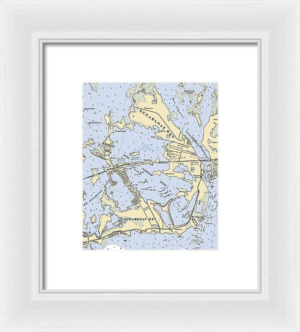 Sugarloaf Key-florida Nautical Chart - Framed Print