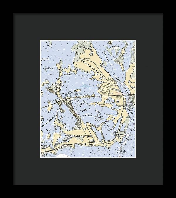 Sugarloaf Key-florida Nautical Chart - Framed Print