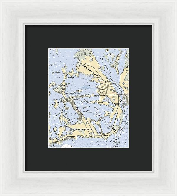 Sugarloaf Key-florida Nautical Chart - Framed Print