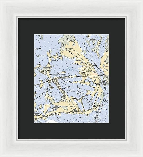 Sugarloaf Key-florida Nautical Chart - Framed Print