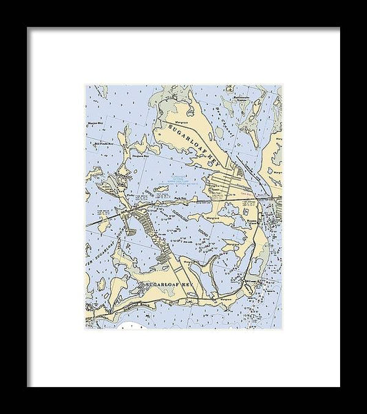 A beuatiful Framed Print of the Sugarloaf Key-Florida Nautical Chart by SeaKoast