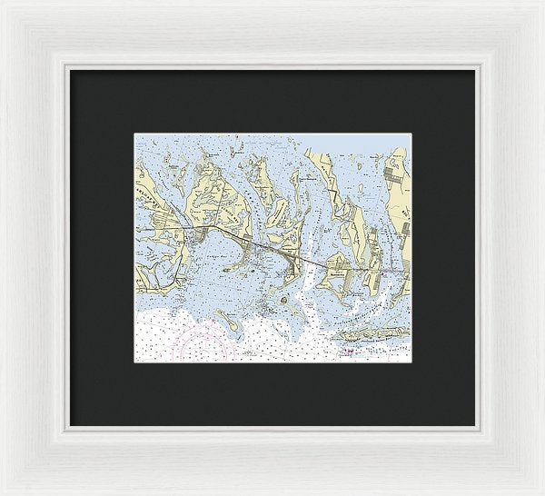 Summerland Key Cudjoe Florida Nautical Chart - Framed Print