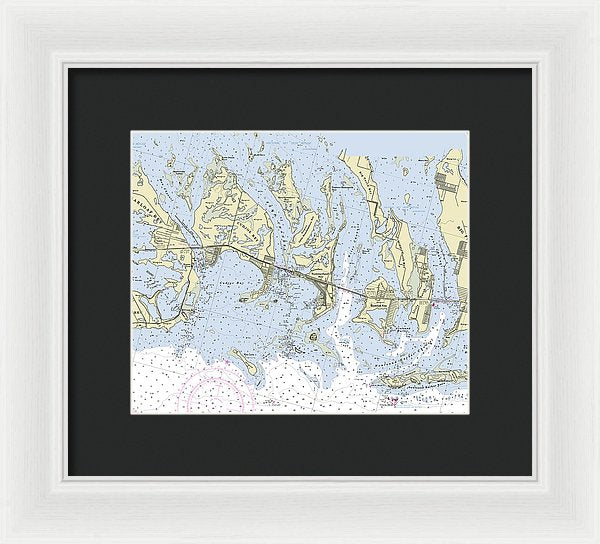 Summerland Key Cudjoe Florida Nautical Chart - Framed Print