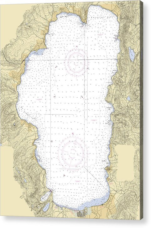 Tahoe -California Nautical Chart _V6  Acrylic Print