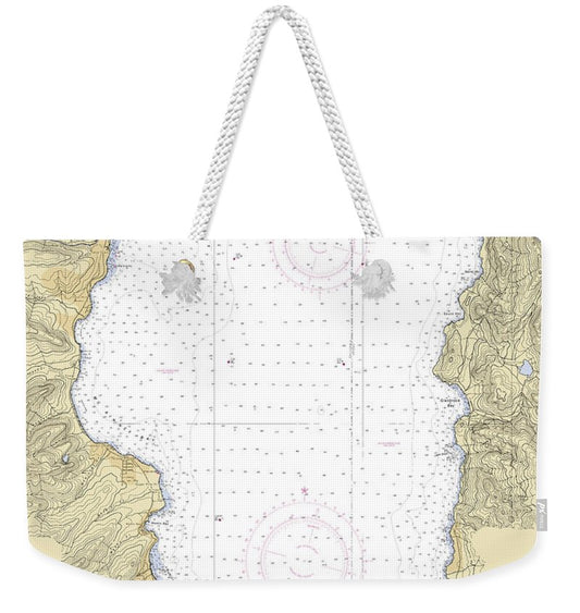 Tahoe -california Nautical Chart _v6 - Weekender Tote Bag