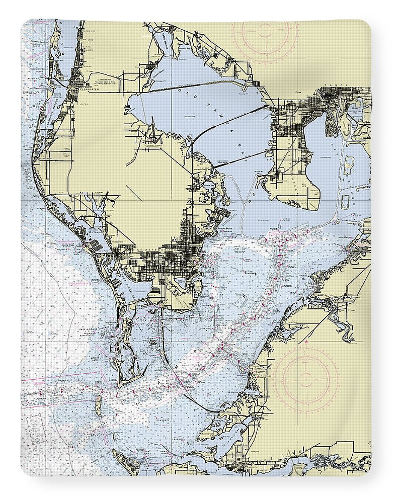 Tampa Bay Nautical Chart - Blanket
