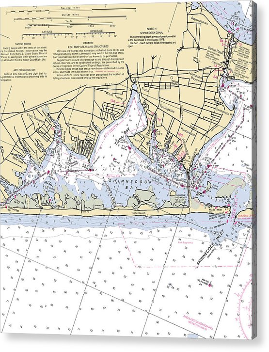 Tania Bay-New York Nautical Chart  Acrylic Print