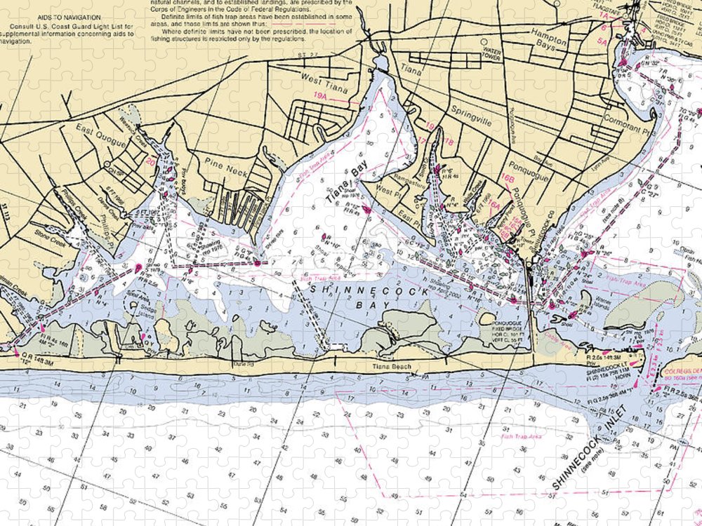 Tania Bay New York Nautical Chart Puzzle