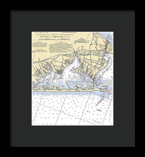 Tania Bay-new York Nautical Chart - Framed Print