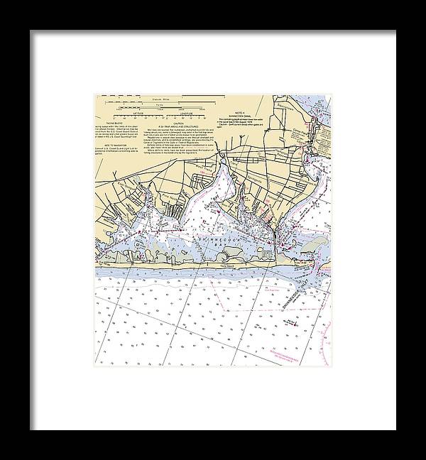 Tania Bay-new York Nautical Chart - Framed Print