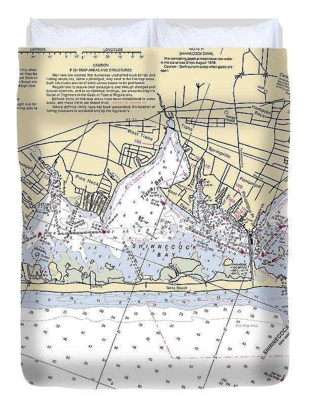 Tania Bay-new York Nautical Chart - Duvet Cover